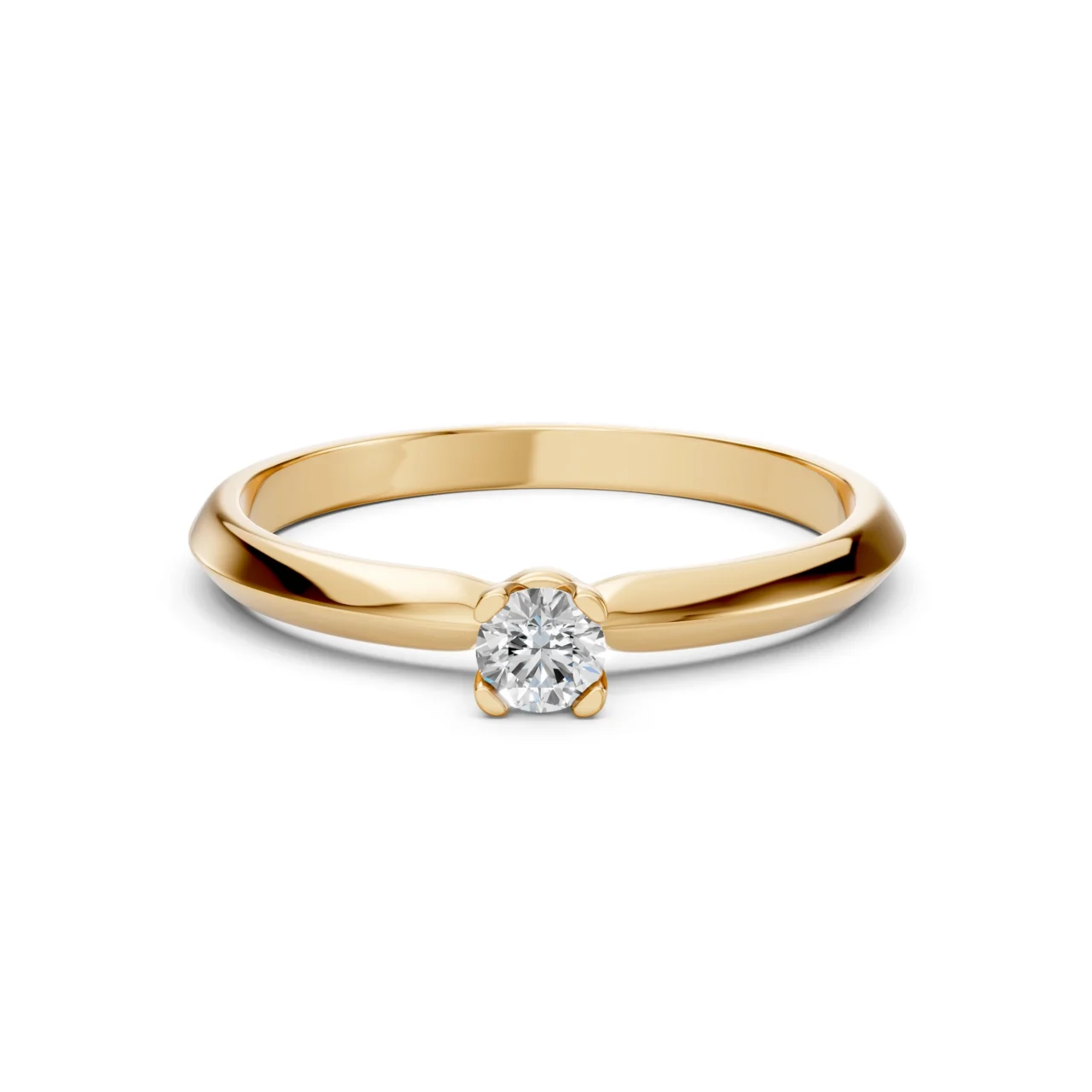 Каблучка Солітер (4) 0.10ct — фото 6