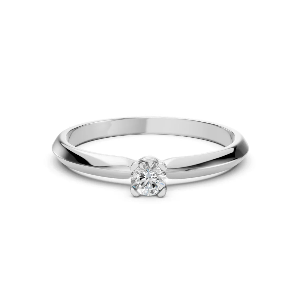 Каблучка Солітер (4) 0.15ct — фото 3