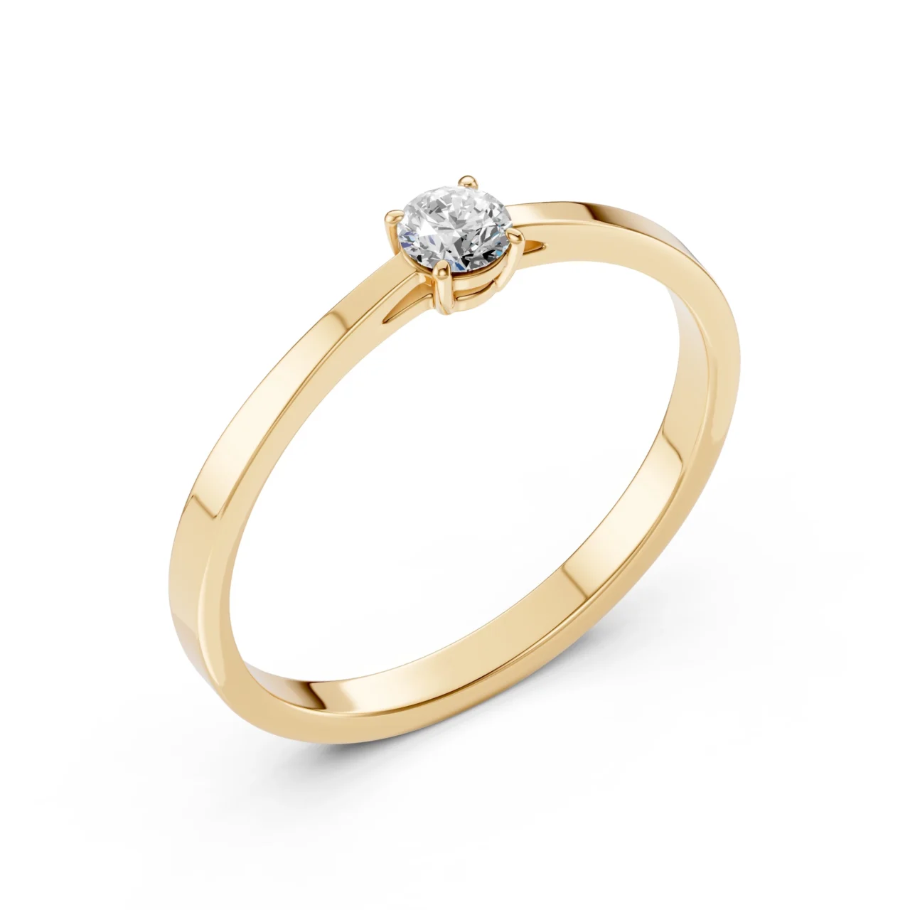 Каблучка Солітер 0.20ct — фото 4