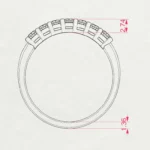 Каблучка Вічність 0.42ct — фото 11