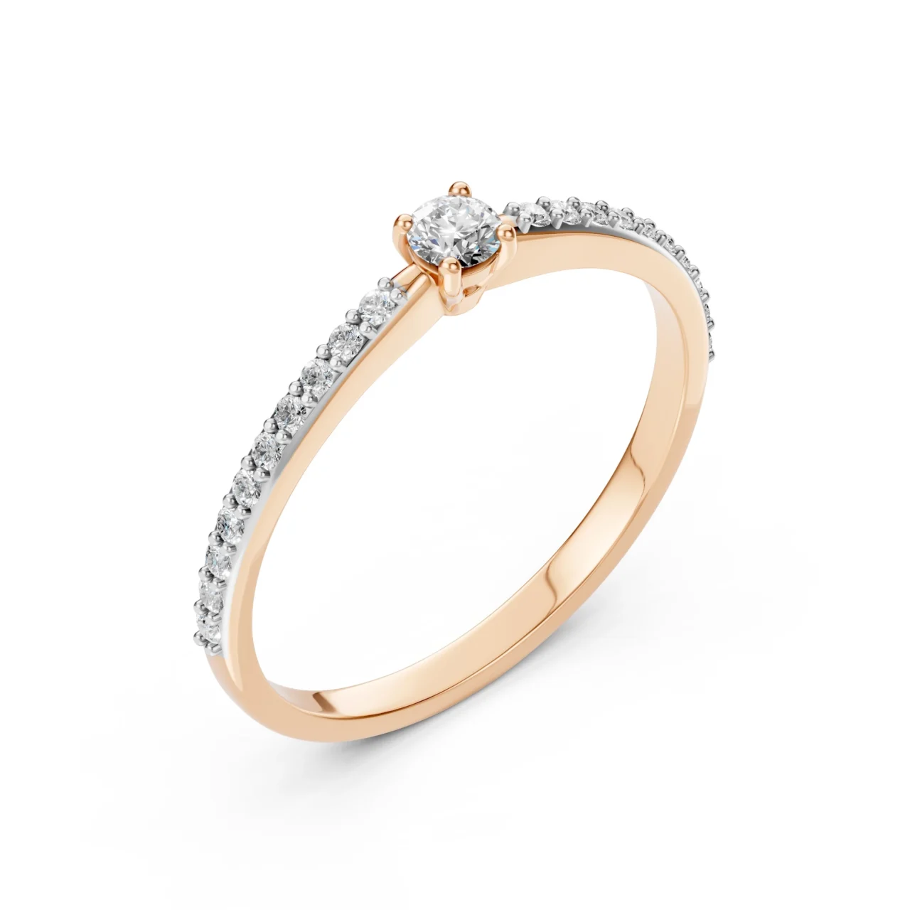 Каблучка Солітер Вічність 0.26ct — фото 7