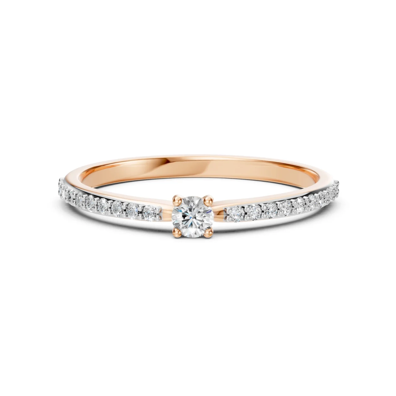 Каблучка Солітер Вічність 0.26ct — фото 9