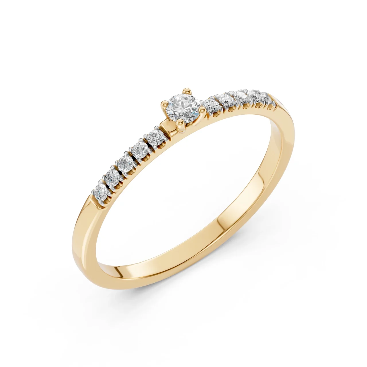 Каблучка Солітер Вічність 0.17ct — фото 4
