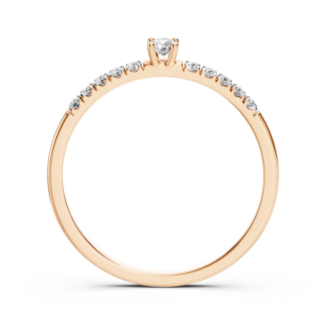 Каблучка Солітер Вічність 0.17ct — фото 8