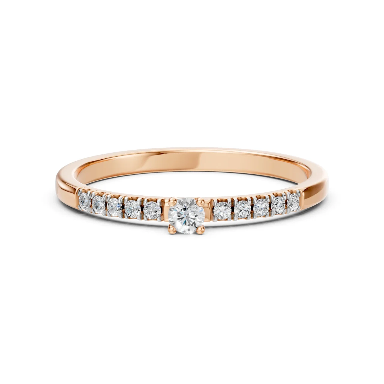 Каблучка Солітер Вічність 0.17ct — фото 9