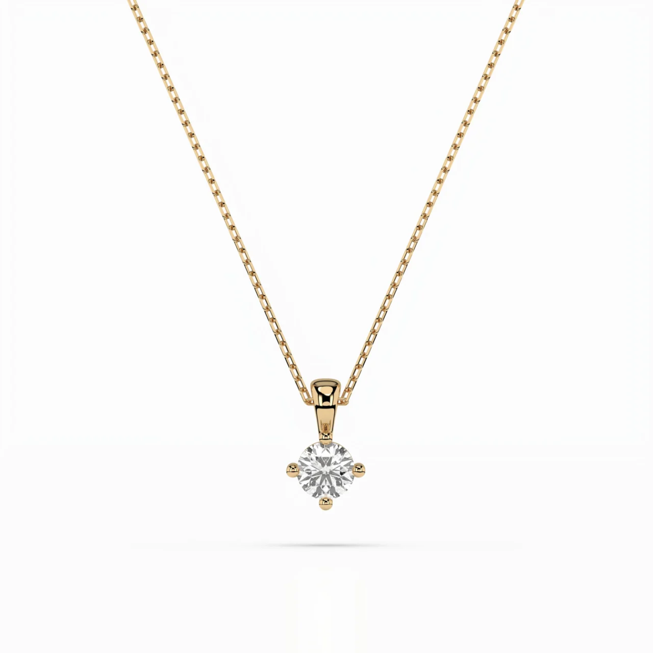 Кольє Солітер 0.10ct — фото 4