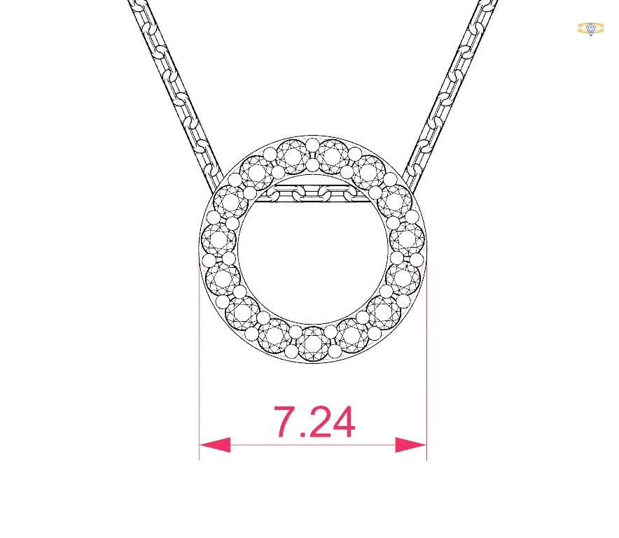 Кольє Мінімалізм 0.09 ct 10 Кольє Мінімалізм 0.09 ct — фото 10