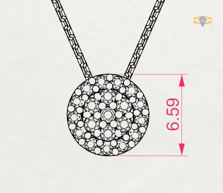 Кольє Ілюзія 0.08 ct — фото 10