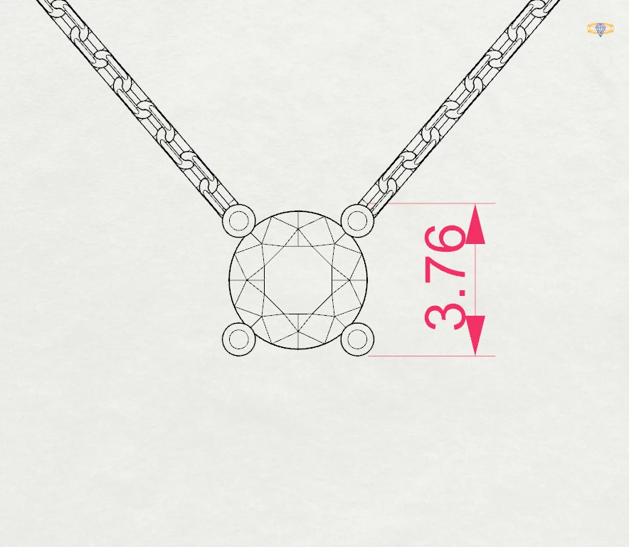 Кольє Солітер 0.10ct — фото 10
