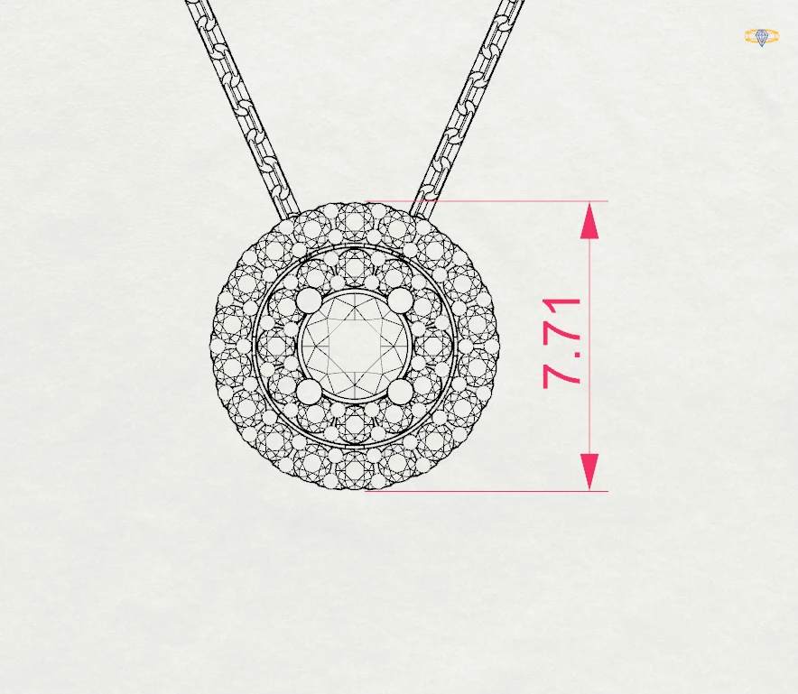 Кольє Ілюзія 0.09 ct — фото 11