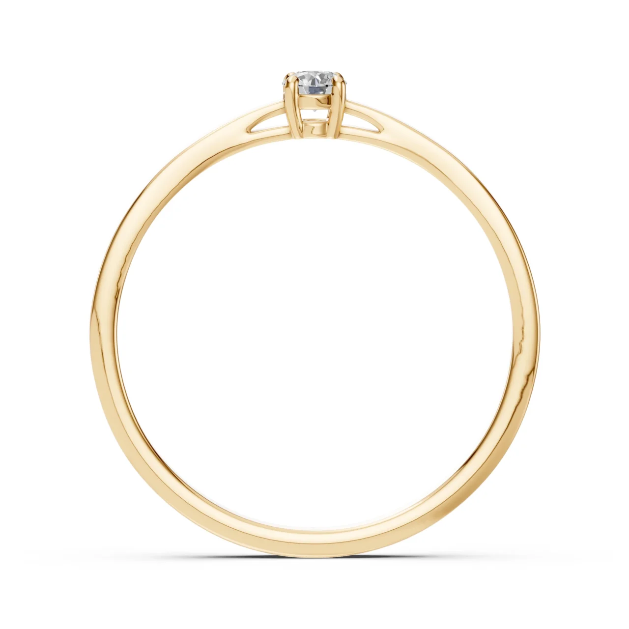 Каблучка Солітер 0.10ct — фото 5