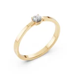Каблучка Солітер 0.15ct — фото 4