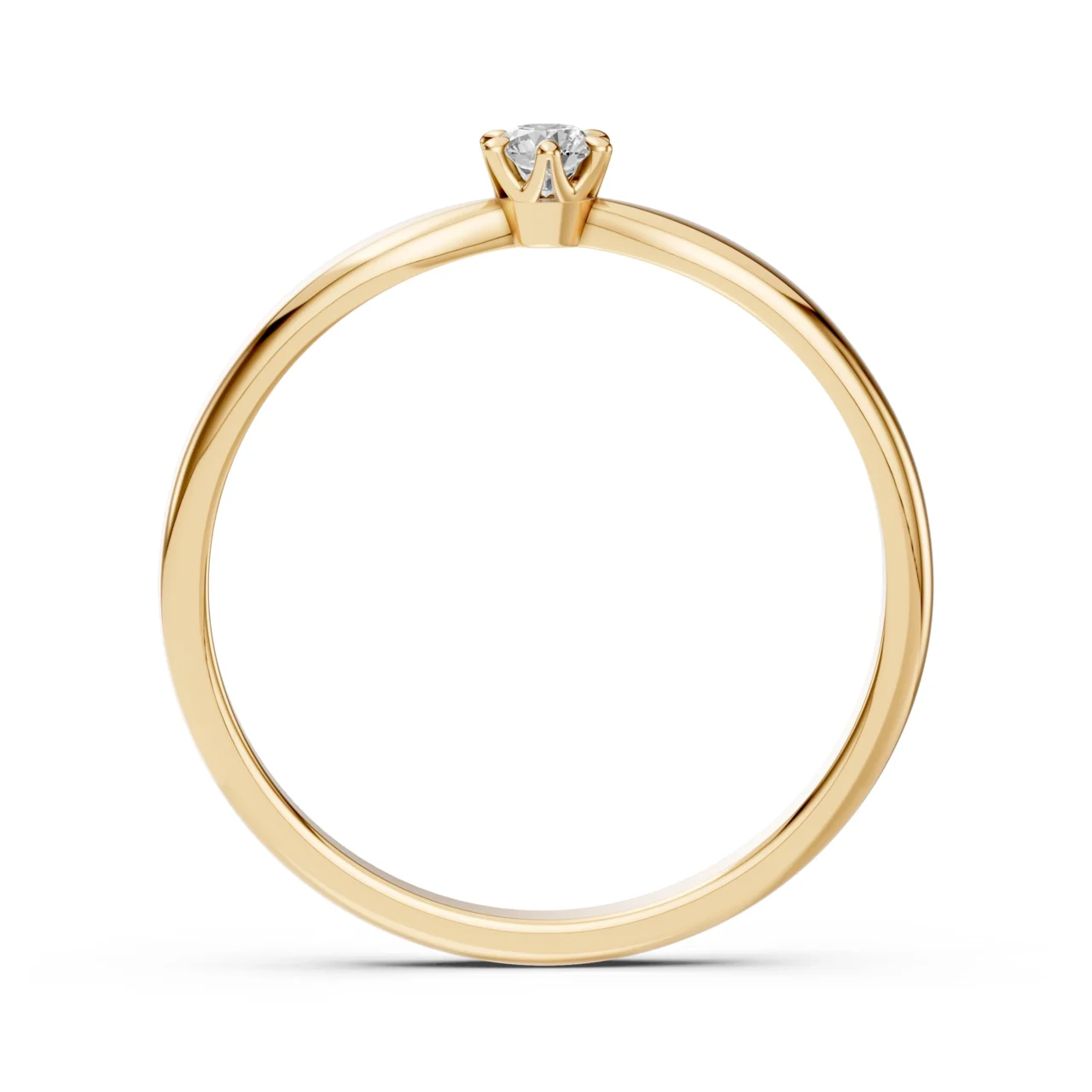 Каблучка Солітер (6) 0.10ct — фото 5