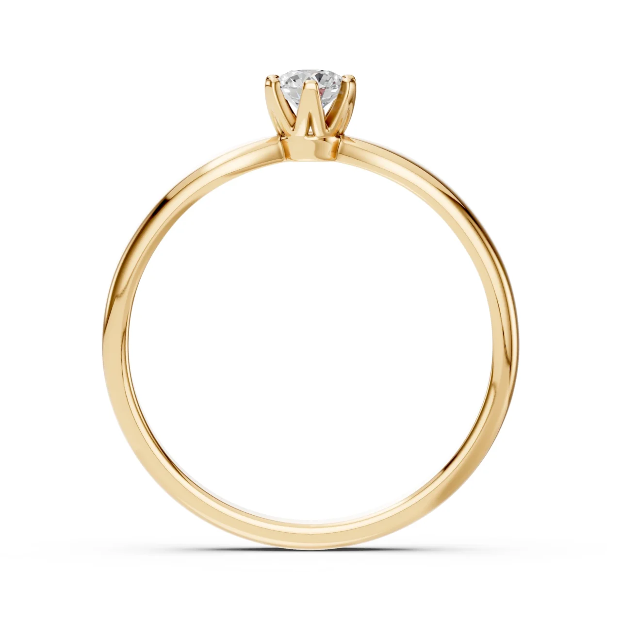 Каблучка Солітер (6) 0.15ct — фото 5