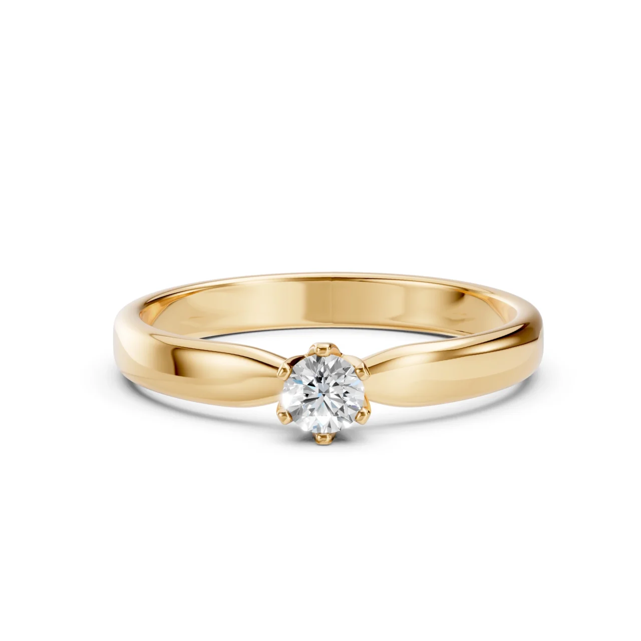 Каблучка Солітер (6) 0.15ct — фото 6