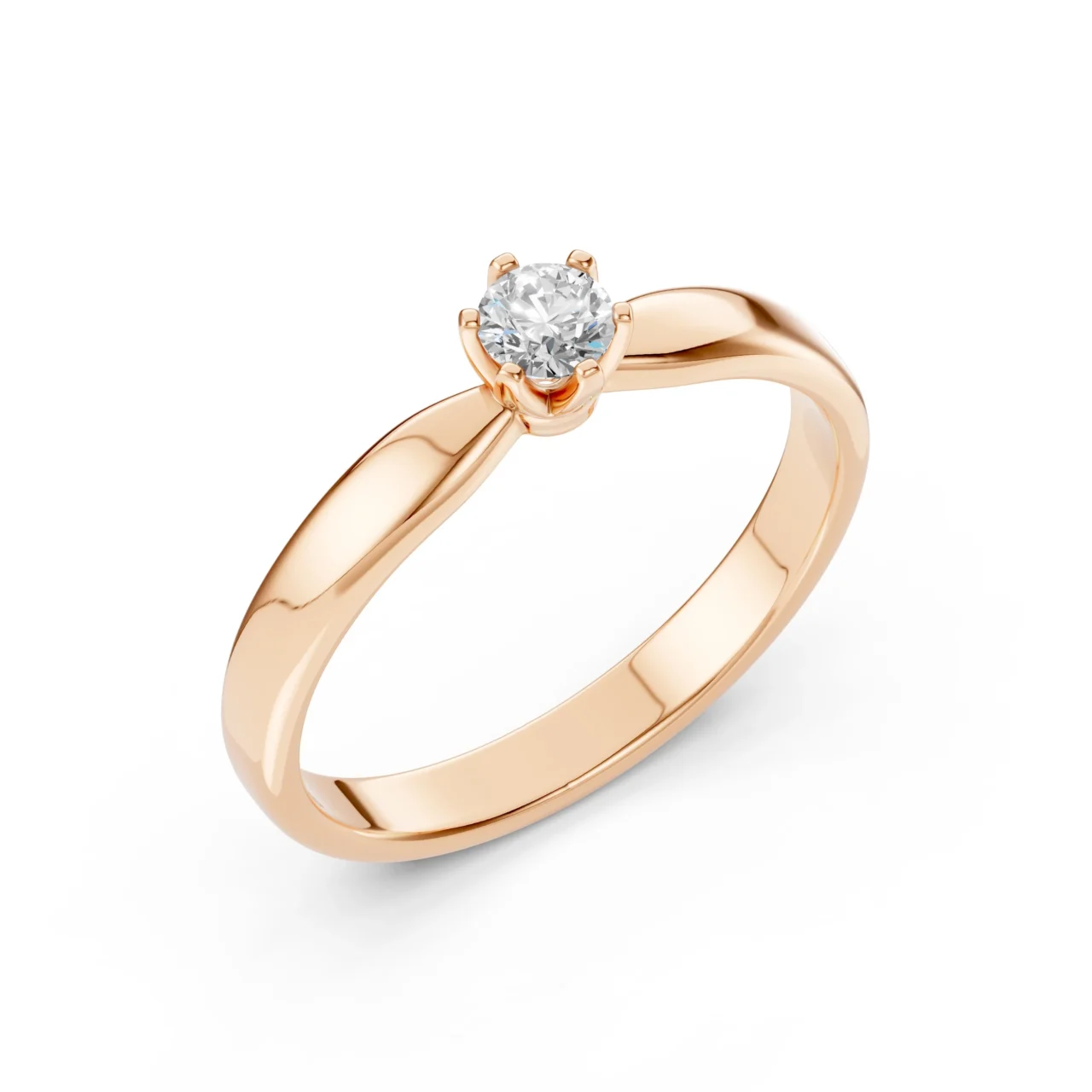 Каблучка Солітер (6) 0.15ct — фото 7