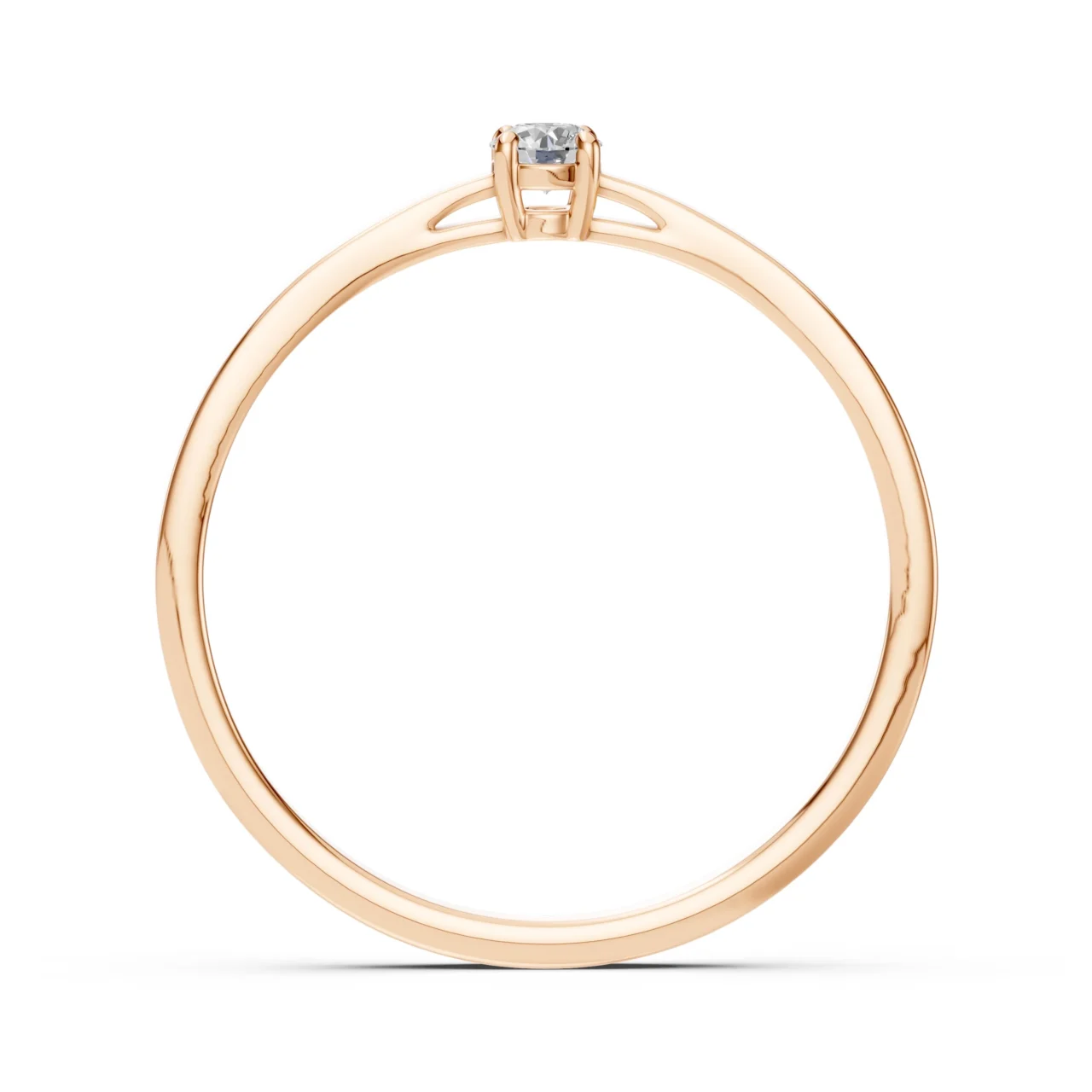 Каблучка Солітер 0.10ct — фото 8