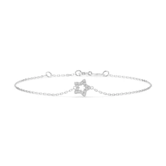 Браслет золотий зірочка з діамантами 0.08ct