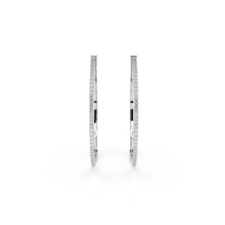 Сережки коло з діамантами 0.38ct