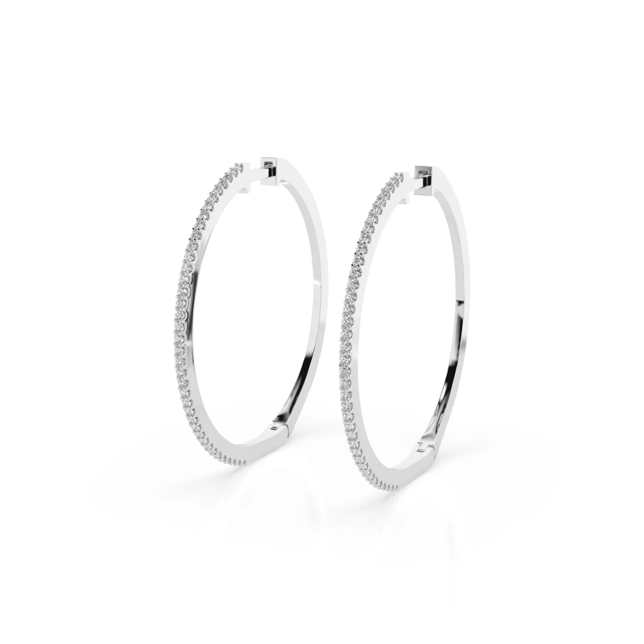 Сережки коло з діамантами 0.38ct — фото 3