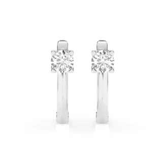 Сережки з діамантами на англійській застібці 0.6ct