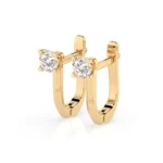 Сережки з діамантами на англійській застібці 0.6ct — фото 6