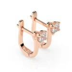 Сережки з діамантами на англійській застібці 0.6ct — фото 8