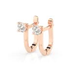 Сережки з діамантами на англійській застібці 0.6ct — фото 9