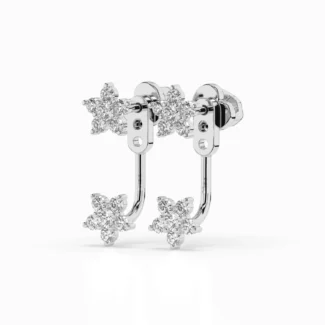 Сережки трансформери з діамантами 0.69ct