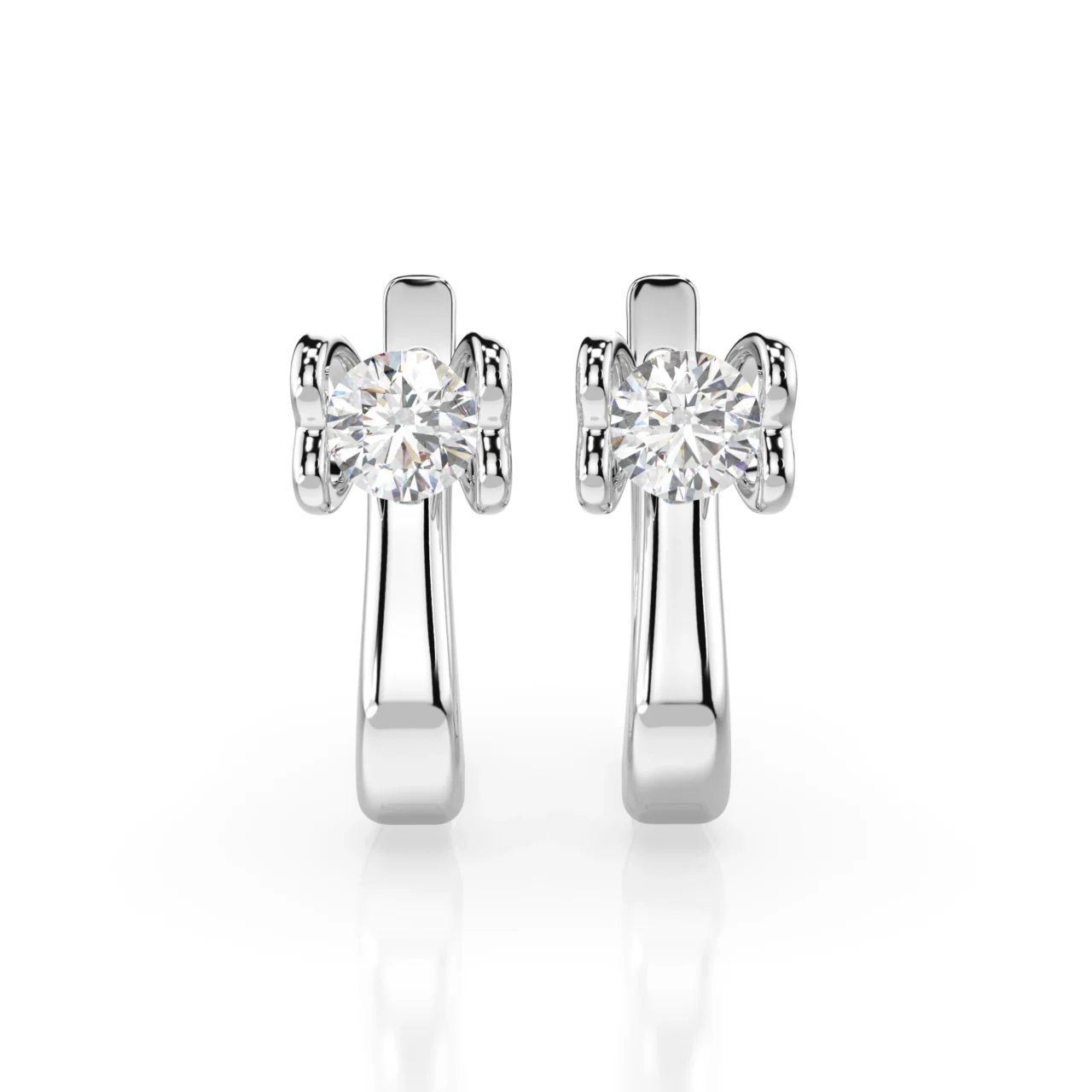 Сережки на англійській застібці діамантами 0.5ct
