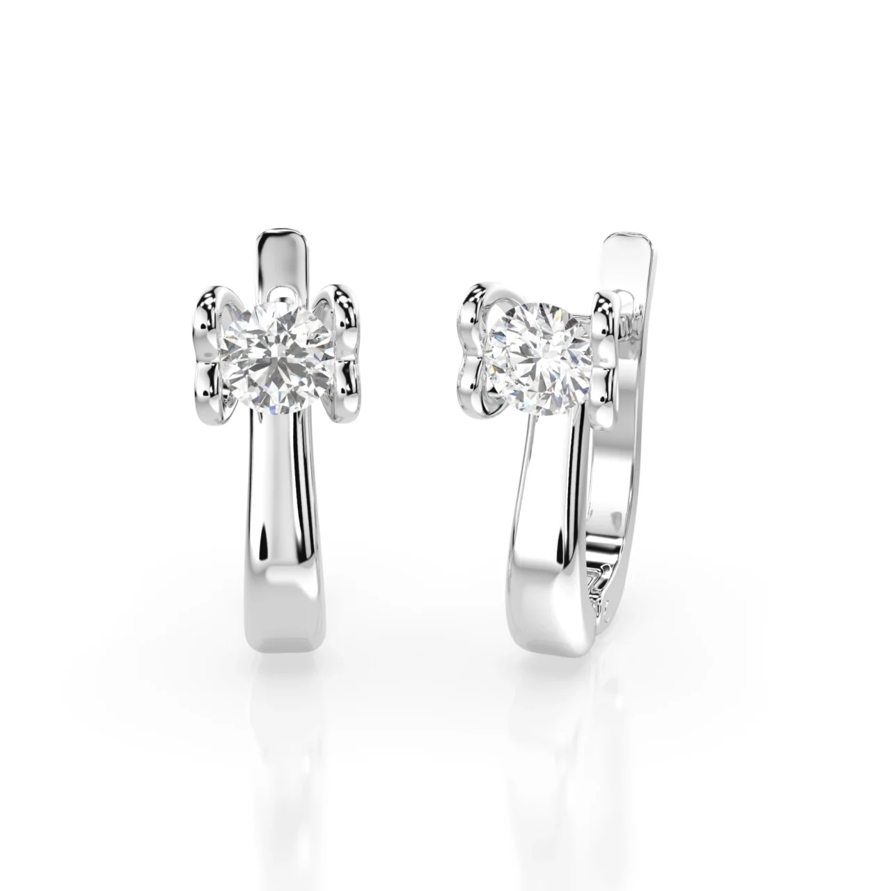 Сережки на англійській застібці діамантами 0.5ct — фото 3