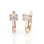 Сережки на англійській застібці діамантами 0.5ct — фото 9