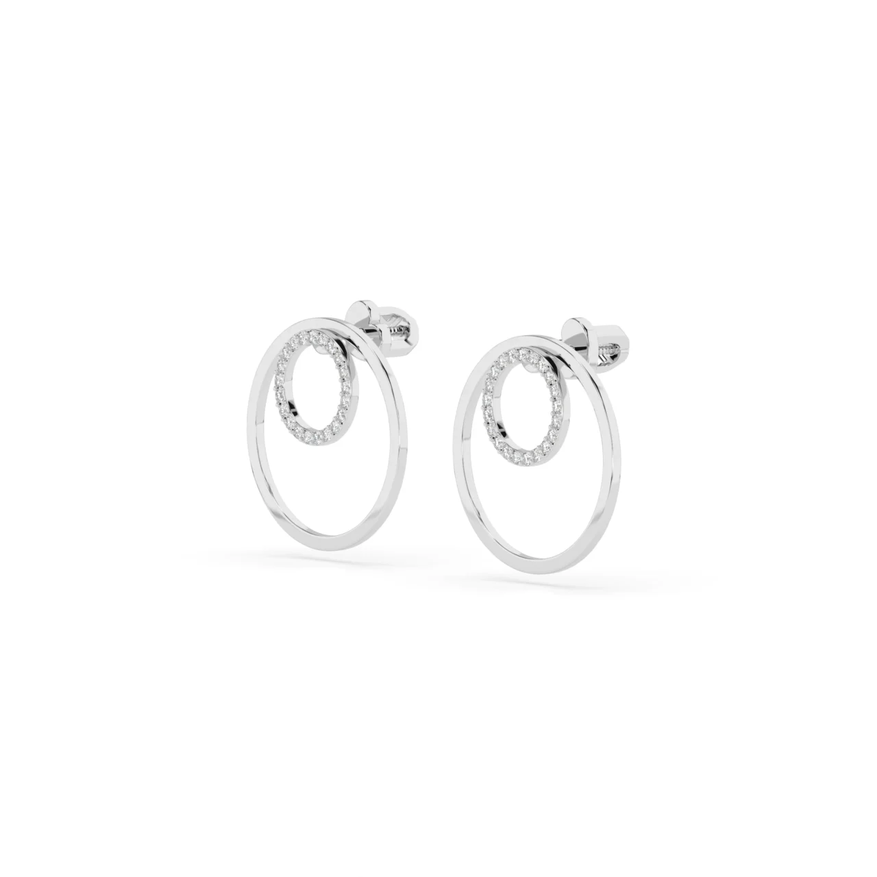 Сережки кільця з діамантами 0.25ct — фото 2