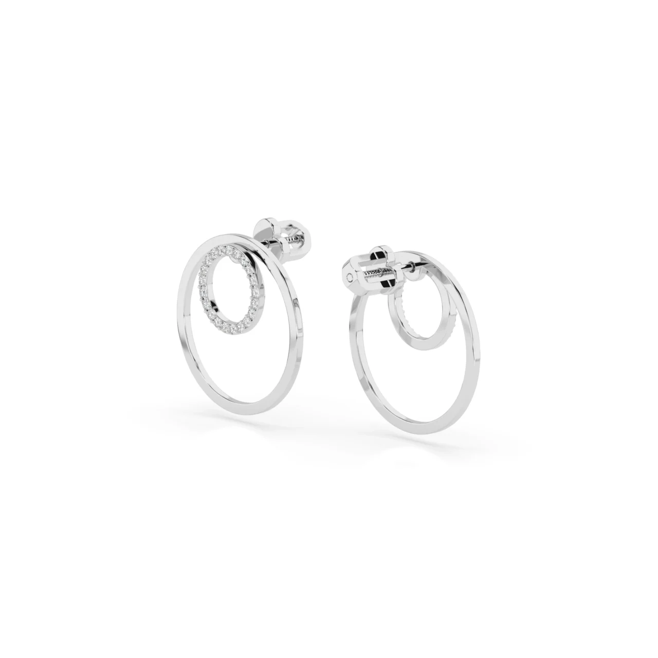 Сережки кільця з діамантами 0.25ct — фото 3
