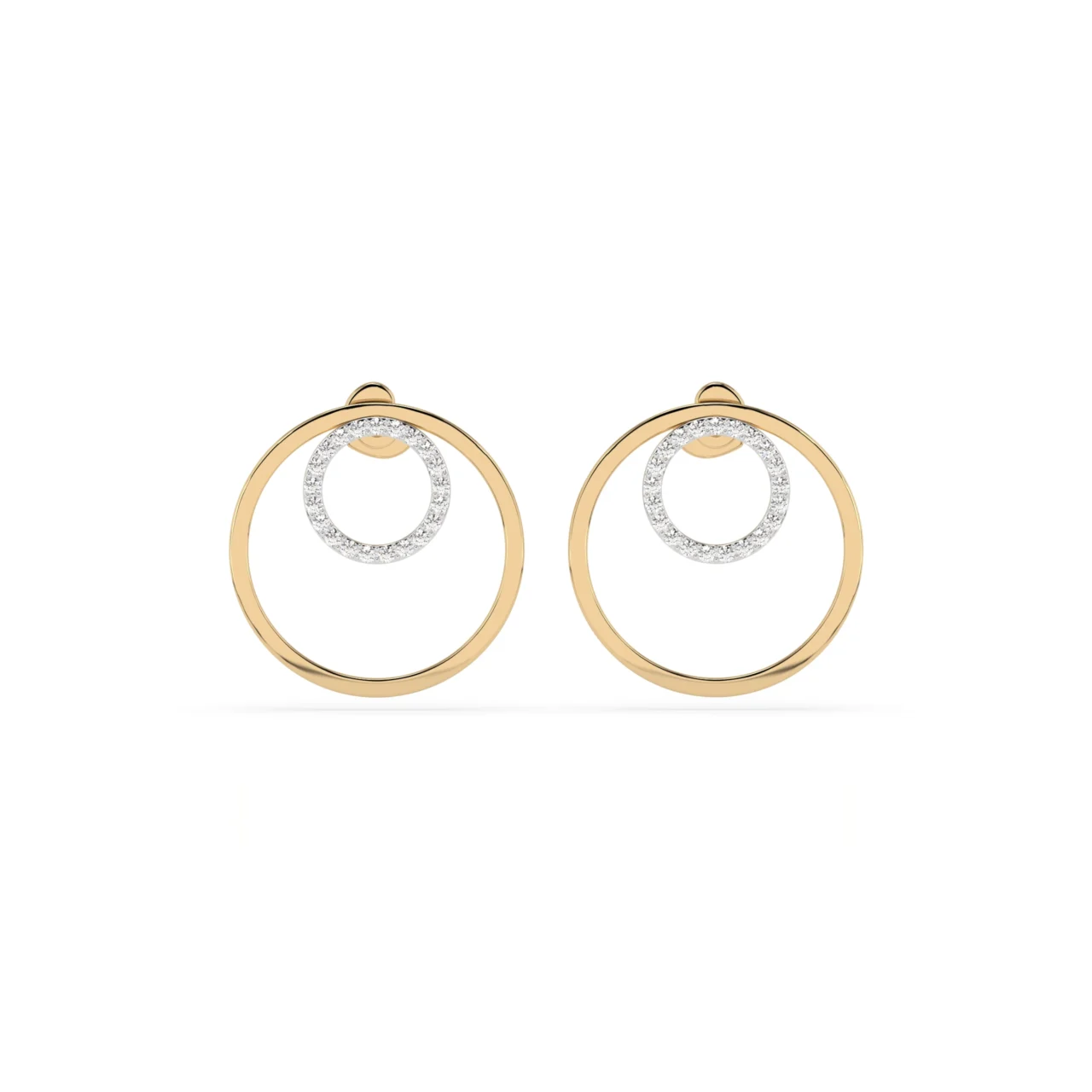 Сережки кільця з діамантами 0.25ct — фото 4