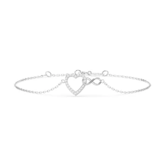 Браслет золотий сердце з діамантами 0.11ct