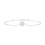 Браслет золотий зірочка з діамантами 0.08ct
