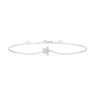 Браслет золотий зірка з діамантами 0.08ct