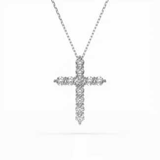 Хрестик з діамантами 1.65ct