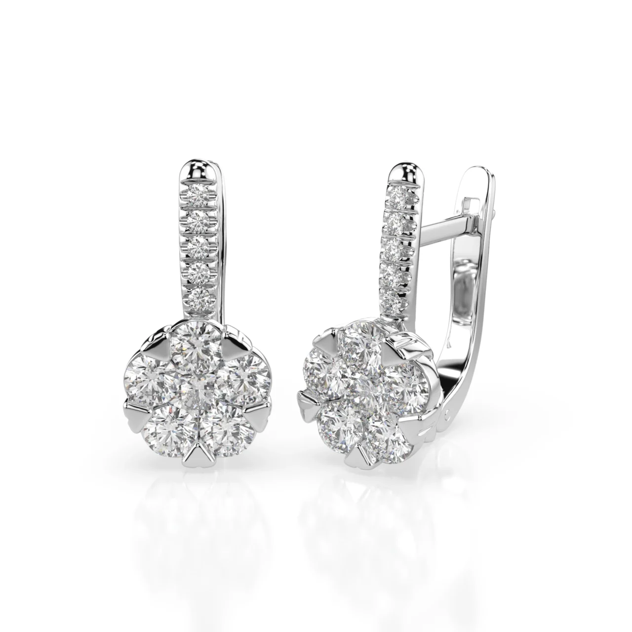 Сережки з діамантами 1.25ct — фото 3