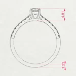 Каблучка Солітер Вічність 0.3 ct — фото 10