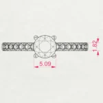 Каблучка Солітер Вічність 0.5 ct — фото 9