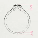 Каблучка Солітер Вічність 0.25 ct — фото 10