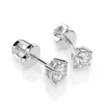 Сережки Солітер 0.6 ct — фото 2