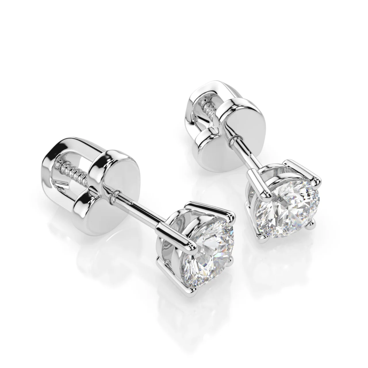 Сережки Солітер 0.6 ct — фото 2