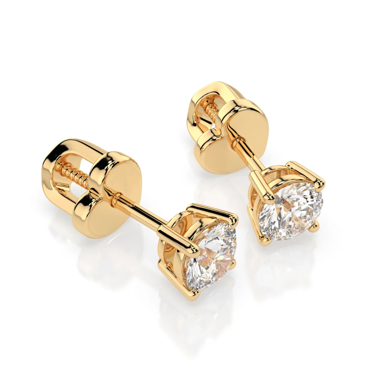 Сережки Солітер 0.6 ct — фото 5