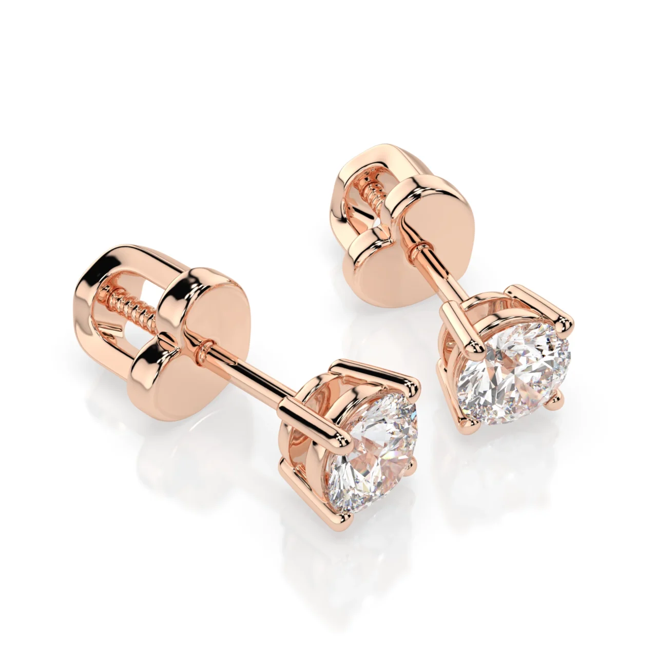 Сережки Солітер 0.6 ct — фото 8