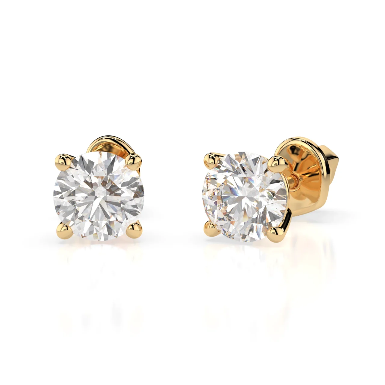 Сережки Солітер 1.0 ct — фото 2