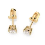 Сережки Солітер 1.0 ct — фото 3