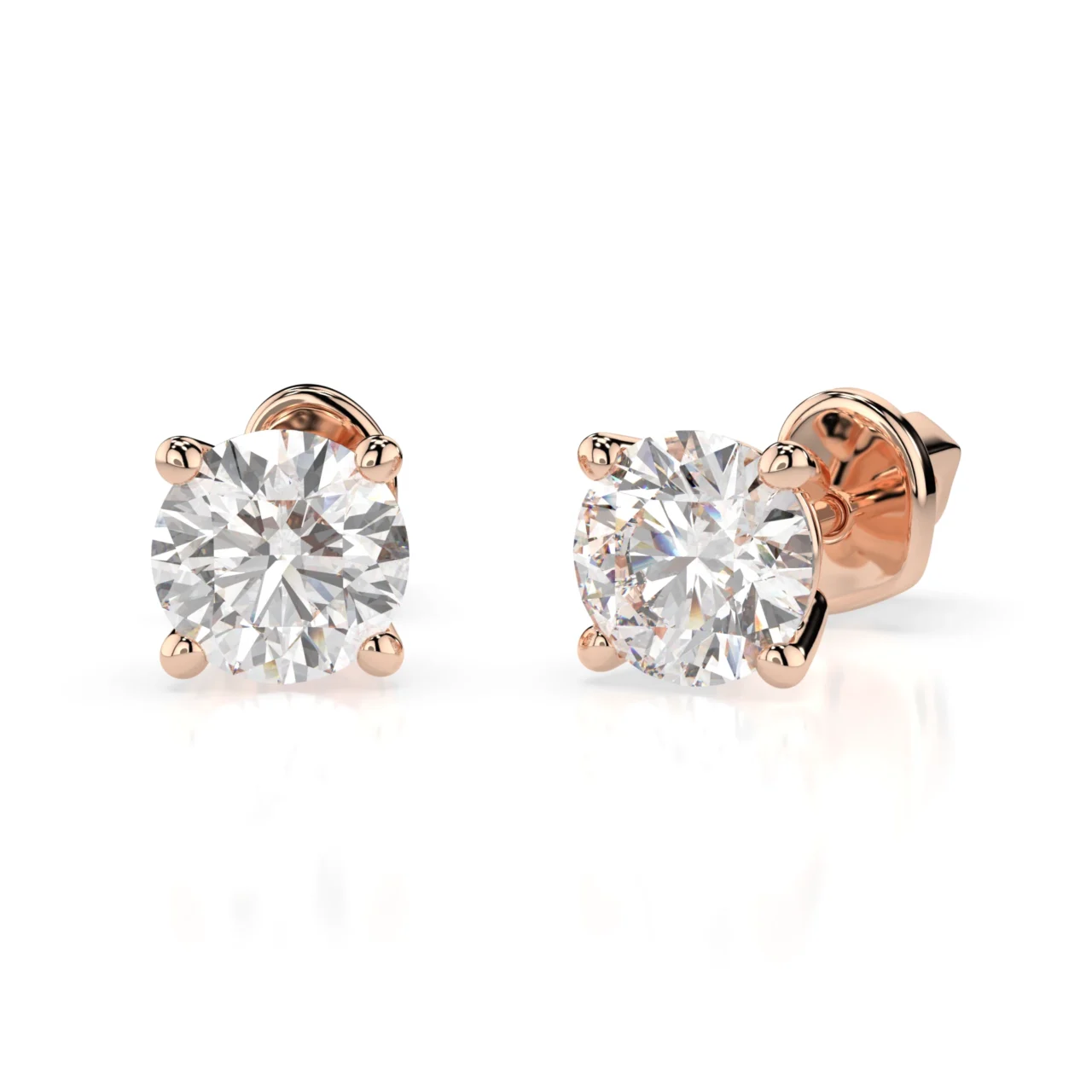 Сережки Солітер 1.0 ct — фото 4